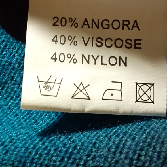 Teal Brown Sweater Top Gradient Rhinestone Zip Regency Core  BELLIDINI Size 1x - Picture 8 of 9